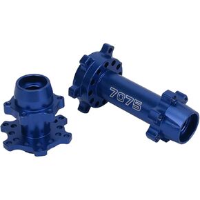 Keenso Aluminum 7075 Front Rear Wheel Hub Hex for 1:4 MX Motorcycle, Exquisite Appearance (Blue)