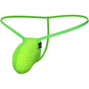COMLIFE Men's T Back Thong Low Rise Sexy Briefs Spaghetti Strap Mesh Bikini Underwear