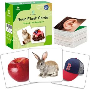 Video Nouns Flash Cards Volume 2-5 | 400 Vocabulary Builder Photo Cards | Speech Therapy Materials | ESL Teaching Materials | Toddler Learning Games | Picture Cards for Autism and Dementia