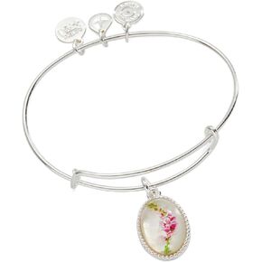 Alex and Ani Printed Flower 'Mom' Charm Bangle