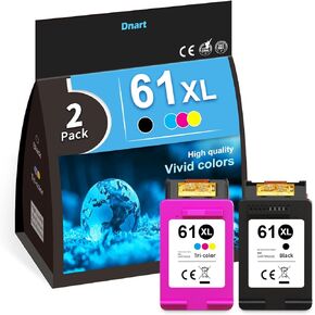 61XL Ink Cartridges for HP Ink 61 Black and Color Combo Pack Replacement for HP Ink 61XL Color for HP Envy 4500 Printer Ink cartridges Envy 5530 4502 OfficeJet 4630 2620 DeskJet 2540 1000 (2 Pack)