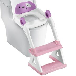 2 in 1 Potty Training Toilet Seat & Toddler Step Stool, Bottom Triangle Stability Toddler Toilet Seat, Adjustable Step & Seat Height Potty Seats for Toddlers Boys Girls (Green)