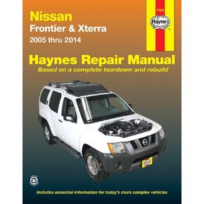 Haynes 72032 Nissan Frontier and Xterra Haynes Repair Manual for 2005-2014 covering all two and four-wheel drive models