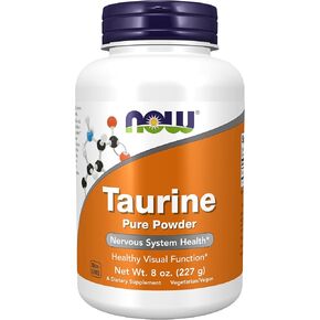 NOW Foods Supplements, Taurine Pure Powder, Nervous System Health*, Amino Acid, 8-Ounce