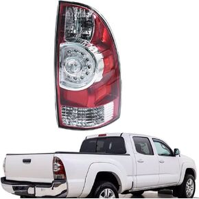 WFLNHB Passenger Side Tail Light Replacement for 2005-2015 Toyota Tacoma Pickup Truck Red Clear Rear Brake Lamp Rear Right Side 8155004160