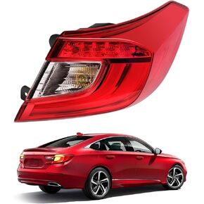 Passenger Side Tail Light Assembly Compatible with Honda Accord 2018 2019 2020 2021, Right Tail Lamp Set, Rear Outer Taillamp Replacement HO2805118
