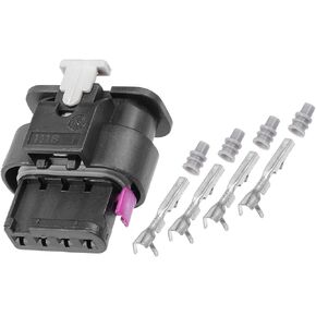 1 Set No.4F0973704 4 Way Map Sensor Connector Adapter Plug Clip Kit Replacement for VW for Audi Replacement