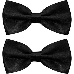 2Pcs Bow Ties for Men, Pre-Tied Adjustable Tuxedo Bowtie for Formal & Casual Wear