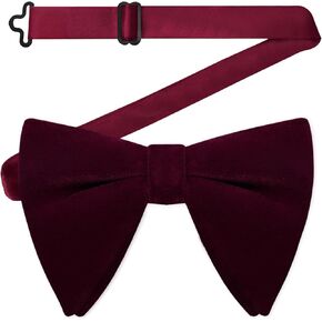 Velvet Bow Tie Adjustable Bowties Men, Pre-tied Oversized Bow Ties for Men, Bowtie for Party Wedding Ceremony Casual in Kuwait