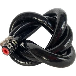 9.5MM (3/8") X 5FT Black High Temp Reinforced Silicone Heater Hose Radiator Coolant Straight Line(Work Pressure 145PSI/4-ply Reinforced/5MM Thick)+2 Clamp
