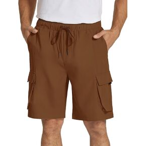 COOFANDY Men's Short Cargo Pants Casual Stretchy Shorts Work Utility Shorts with Pockets