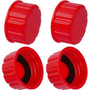 5 Gallon Gas Can Caps,Coarse Thread Gas Cap Tank Lid,gas can nozzle replacement Red Coarse Thread Cap,Portable Gas Tank, 5+Gallon Plastic and Metal Gas Tank Lid(Pack of 4) ﻿