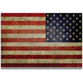 Magnet Me Up: Weathered American Flag Car Magnet Decal - 4x6 Inch - Red, White, Blue - Heavy-Duty Automotive Old Glory Magnet for Car, Truck, SUV - Crafted in USA - Ideal for Any Magnetic Surface