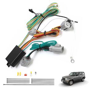 Trailer Wiring Harness Compatible with Toyota Highlander 2020 2021 2022 2023 2024 2025, Trailer Hitch Towing Wiring w/4-Pin Flat Vehicle Side Connector for Highlander Trailer Light Connector