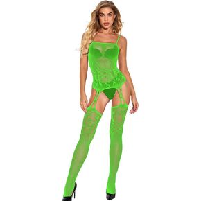 RUIBAVYA Women Fishnet Bodysuit Cut Out Bodystocking Full Body Stocking Fishnet Lingerie Body Stockings For Women Sexy
