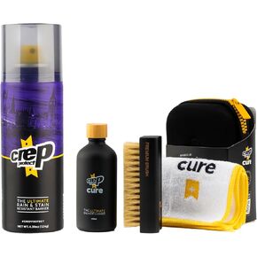 Crep Protect Shoe Protector Spray & CURE Kit - Premium Sneaker Cleaning Kit, with Brush, Solution (100ml), Microfibre Cloth and Reusable Pouch, Sneaker Care Kit