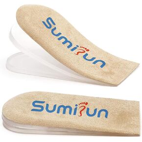 رفع كعب Sumifun، 4 طبقات 1 بوصة لرفع الأحذية الجل للنساء الأرجل غير المستوية، رفع كعب تقويمي قابل للتعديل لألم الكعب وتباين طول الساق، حشوات إسفين للكعب 1/4 بوصة 1/2 بوصة 3/4 بوصة (الحجم S، زوج واحد )
