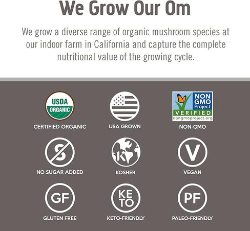 OM Mushroom Superfood Chaga Organic Mushroom Powder, 7.05 Ounce Pouch, 100 Servings, US Grown, Sacred Antioxidants & Immune Support, Superfood Mushroom Supplement in Kuwait