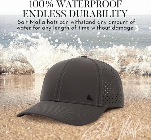 Salt Mafia Hats for Men - Waterproof Hats, 6 Panel Hat Curve Brim Snap Back Hat in Saudi Arabia
