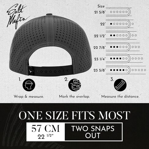 Salt Mafia Hats for Men - Waterproof Hats, 6 Panel Hat Curve Brim Snap Back Hat in Saudi Arabia