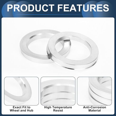 Car Wheel Hub Centric Rings OD 83.1mm to ID 60.1mm Wheels Center Shaft Shock Absorbing Hubrings Aluminium Alloy Silver Tone Durable in Saudi Arabia