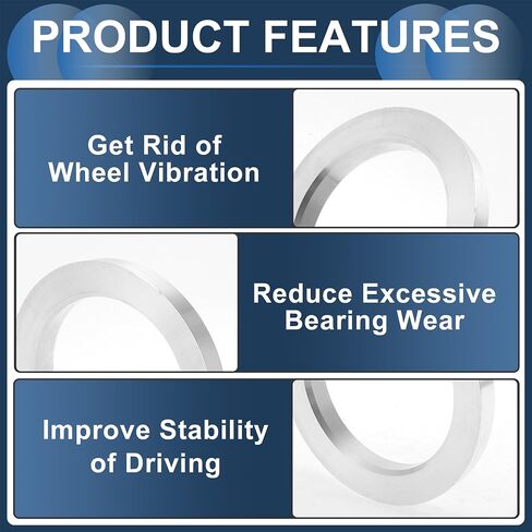Car Wheel Hub Centric Rings OD 83.1mm to ID 60.1mm Wheels Center Shaft Shock Absorbing Hubrings Aluminium Alloy Silver Tone Durable in Saudi Arabia