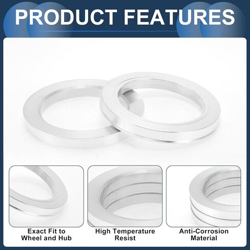 Car Wheel Hub Centric Rings OD 83.1mm to ID 60.1mm Wheels Center Shaft Shock Absorbing Hubrings Aluminium Alloy Silver Tone Durable in Saudi Arabia