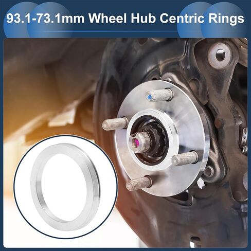 Car Wheel Hub Centric Rings OD 83.1mm to ID 60.1mm Wheels Center Shaft Shock Absorbing Hubrings Aluminium Alloy Silver Tone Durable in Kuwait