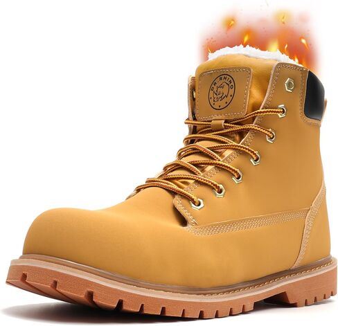 Dr.RHINO Winter Steel Toe Boots for Men Comfortable Winter Work Boots Waterproof Slip Resistant Snow Safety Boots Indestructible Construction Boots in Saudi Arabia