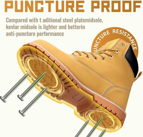 Dr.RHINO Winter Steel Toe Boots for Men Comfortable Winter Work Boots Waterproof Slip Resistant Snow Safety Boots Indestructible Construction Boots in Saudi Arabia