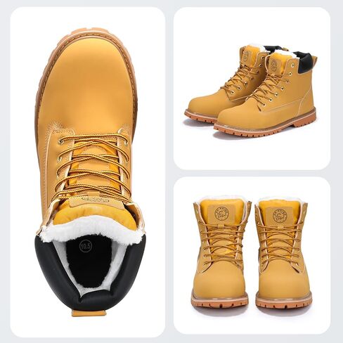 Dr.RHINO Winter Steel Toe Boots for Men Comfortable Winter Work Boots Waterproof Slip Resistant Snow Safety Boots Indestructible Construction Boots in Saudi Arabia