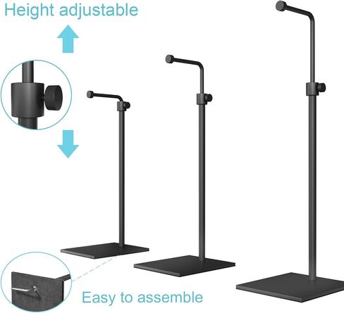 ALLOK 2 حزمة حقيبة عرض الرف حقيبة يد عرض موقف قابل للتعديل محفظة عرض موقف المجوهرات رف معدني واحد شنقا هوك حقيبة عرض قاعدة معدنية نقية (أسود) in Saudi Arabia