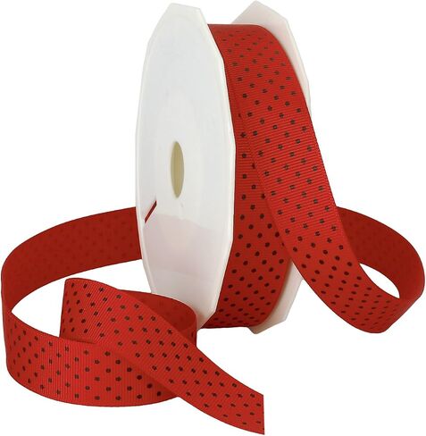 Morex Ribbon Swiss Dot Polyester Grosgrain Ribbon, 3/8-Inch by 20-Yard Spool, Royal in Saudi Arabia