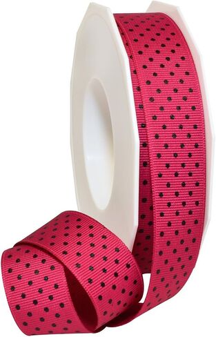 Morex Ribbon Swiss Dot Polyester Grosgrain Ribbon, 3/8-Inch by 20-Yard Spool, Royal in Saudi Arabia