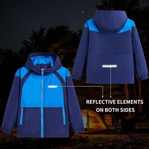 MGEOY Kids Rain Jackets Waterproof with Hood Lightweight Rain Coats for Girls Boys in Kuwait