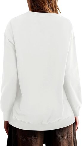 Zwurew Womens Oversized Sweatshirts Crew Neck Pullover Sweaters Casual Comfy Fall Fashion Outfits Clothes 2024 in Saudi Arabia