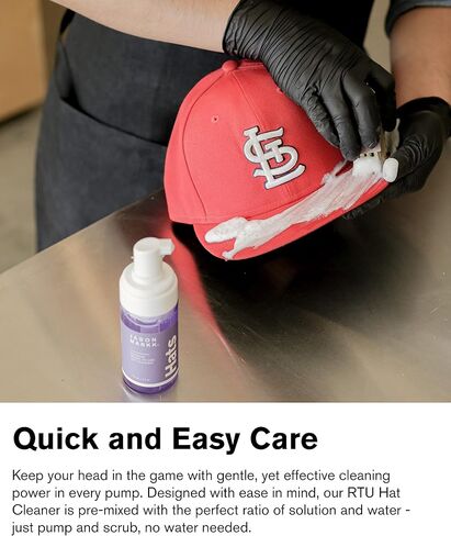 Jason Markk Hat Care Kit, Hat Cleaner, 2-Piece Set, Ready-To-Use Foam & Delicates Brush, Cap Cleaning, Ideal for Headwear, Safe for Cotton, Wool, Felt, Corduroy, Polyester, 4oz in Kuwait