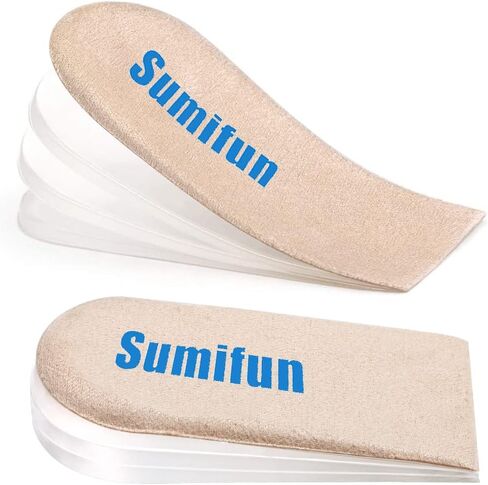 Sumifun Heel Lift, 4-Layer 1 Inch Gel Shoe Lifts for Women Uneven Legs, Adjustable Orthopedic Heel Lifts for Heel Pain and Leg Length Discrepancy, Heel Wedge Inserts 1/4" 1/2" 3/4" (Size S, 1 Pair) in Kuwait