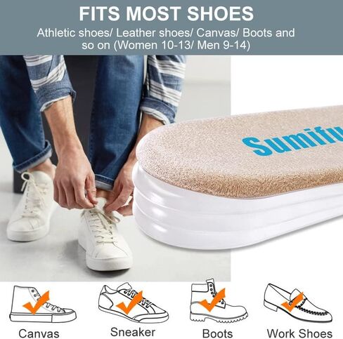 Sumifun Heel Lift, 4-Layer 1 Inch Gel Shoe Lifts for Women Uneven Legs, Adjustable Orthopedic Heel Lifts for Heel Pain and Leg Length Discrepancy, Heel Wedge Inserts 1/4" 1/2" 3/4" (Size S, 1 Pair) in Kuwait