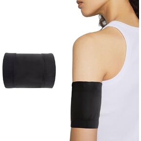 Diabetic Sensor Armband Diabetes Sensor Cover for Insulin Pod Monitoring Systems Omnipod Dexcom Freestyle Libre Protects Insulin Pod During Sports Replace Adhesive Patches Tape (Black, XL)