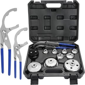 BETOOLL 12pcs Oil Filter Wrench Set - Oil Filter Socket Set - Adjustable Oil Filter Removal Tool Kit Compatible with BMW, Volvo, Honda, Audi, Ford, Toyota, Nissan etc.