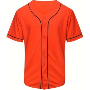 Baseball Jersey for Men Women Blank Sports Uniforms Button Down Plain Shirts Short Sleeve