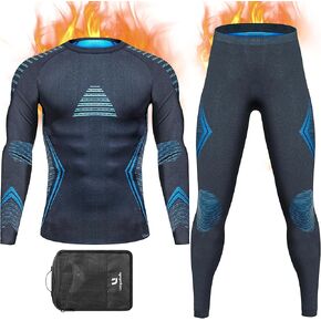 UNIQUEBLLA Long Johns Thermal Underwear Set for Men Thermal Base Layer Cold Weather Bottom Top