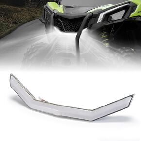 A & UTV PRO Front Grille Light for Can-Am Maverick Trail Sport Max 800 1000R 2018-2025 Accessories UTV Front Fang Accent Light LED Mesh Grille Signature Lamp Plug-n-Play Waterproof, 1PC
