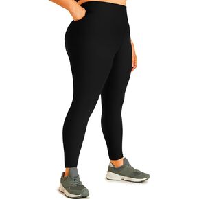 Hi Clasmix Plus Size Leggings for Women 1X-4X-High Waisted Tummy Control Non See Through Super Soft Black Leggings Yoga Pants