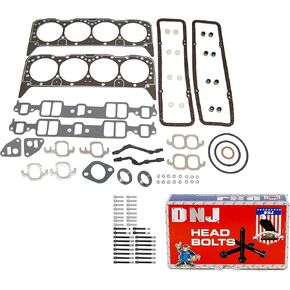 DNJ HGB3102 Cylinder Head Gasket set with Head Bolt Kit For 1981-1986 Chevrolet C10 Suburban 5.7L 350cid V8 OHV