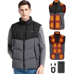 Heated Vest for Men Women with 16000mAh 7.4V Battery Pack Included, Smart Electric Heating Vest, Heated Jacket