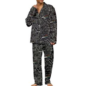 Geek Nerdy Mens Pajamas Set 2 Piece Funny Pajamas For Men Christmas Pajamas - Soft Milk Silk Pjs Set With Pockets