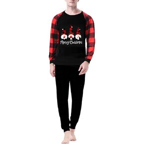 BDAILKA Christmas Pajamas for Couples Matching Christmas Pajamas Men & Women 2024 Holiday Pjs Sets with Pockets