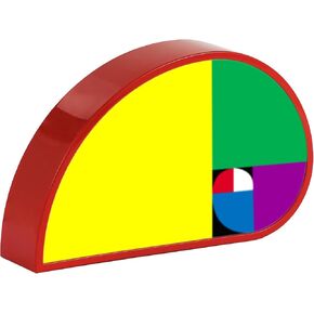 Fibonacci Clock, Teaching Clock Inspired by Fibonacci Spiral, Keep Arithmetic Skill Sharp, Modern Home Office Decor and Serves as an Eye-catching Conversation Piece, Math Gifts for Teachers and Kids